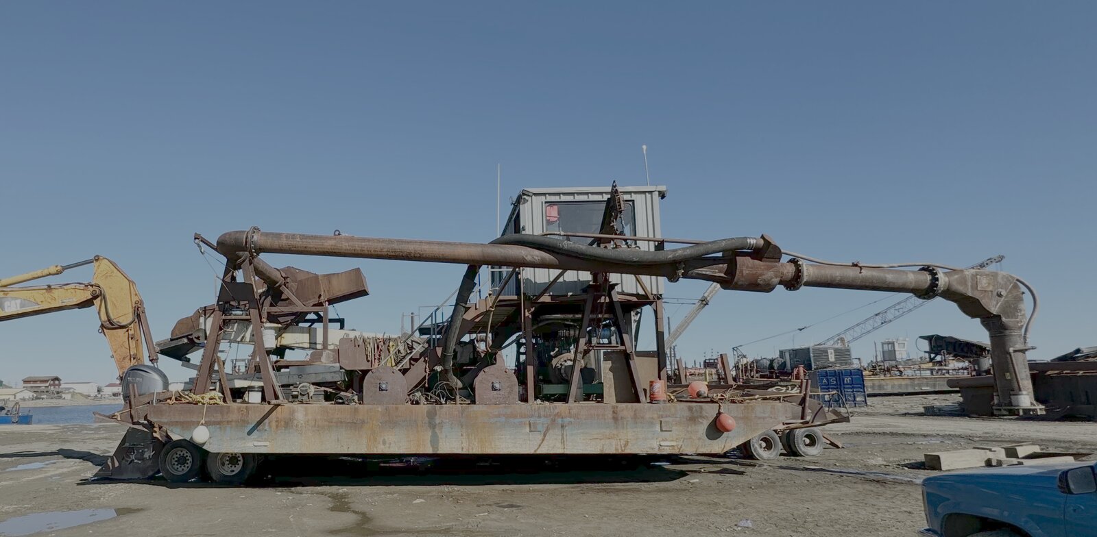 Sturgeon Mining dredge on land